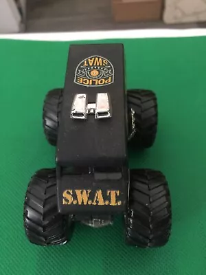 Hot Wheels S.W.A.T. Police Monster Truck Diecast Metal 1:64 Scale Toy Car.  B330 • $8.99