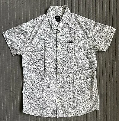 RVCA Short Sleeve Button Up Shirt Size Large • $20