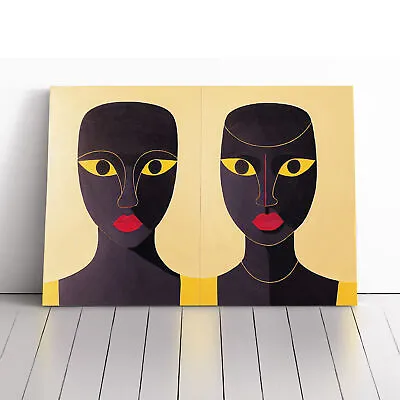Two Women Abstract Vol.3 Canvas Wall Art Print Framed Picture Decor Living Room • £24.95