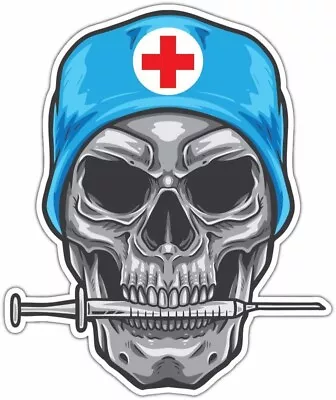 Medical Skull Doctor Nurse MD Car Bumper Window Sticker Decal 4 X5  • $3.99