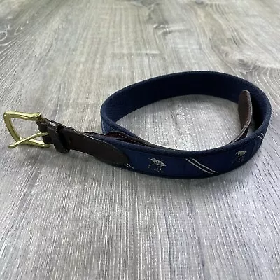 Vineyard Vines Mens Club Belt Navy Blue Canvas Size 28 THE CREEK CLUB • $21.95