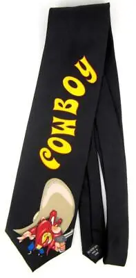 Davenport Yosemite Sam Black Cowboy Tie Mens 2001 Warner Bros • $14.77