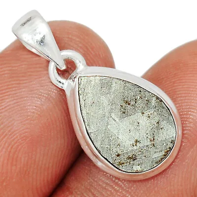 Natural Muonionalusta Meteorite Sweden 925 Silver Pendant Jewelry CP31291 • £18.31