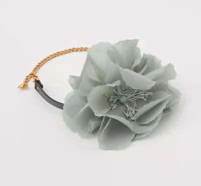 H&M NEW Conscious Exclusive FLORAL Short Necklace Black/dusky Green HM • $59.99