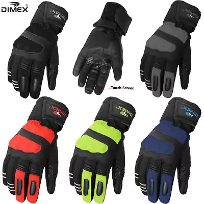 Motorcycle Motorbike Gloves Leather Knuckle Thermal Protection Touch Screen • £14.99