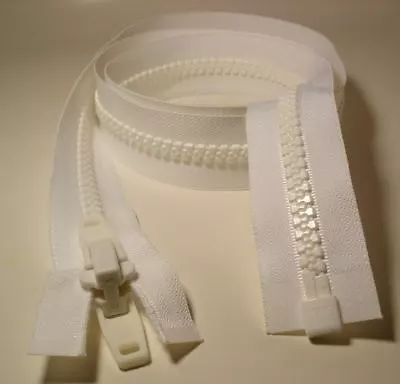 Bimini Top Marine Canvas YKK  ZIPPER #10 - WHITE 72  • $16.95