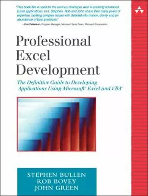 Professional Excel Development: The Definitive Guide To Developing... • $4.58