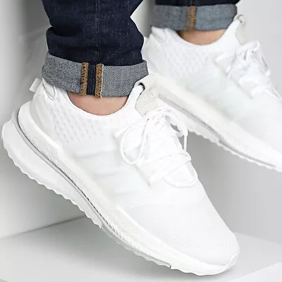 Adidas X_PLRBoost Men’s Sneakers Running Shoe All White Athletic Trainers #130 • $69.95