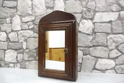 Antique Small Key Cabinet Wall Cabinet Bathroom Cabinet Oak Wood 1920s • $229