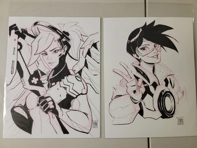 $140.77 • Buy Overwatch Mercy And Tracer Original Art By Matthew Sutton