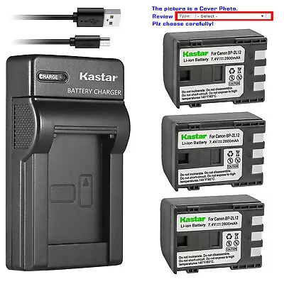 Kastar Battery Slim Charger For Canon NB-2L12 2L14 & Canon IVIS HV20 IVIS HV30 • $6.59