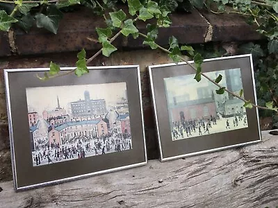 £24.99 • Buy 2 Vintage 70’s Lowry Prints Northern Factory Street Scenes Silver Framed