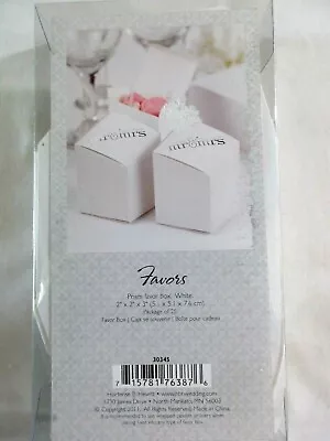 FAVORS Wedding Mr. & Mrs. Gift Boxes Pack Of 25 White 2  X 2  X 3  Candy Trinket • £8.64