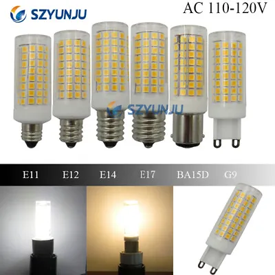 $3.73 • Buy 10W LED Bulb G9 E11 E12 E14 E17 BA15D 110V 102LED 2835 Ceramic Light Dimmable