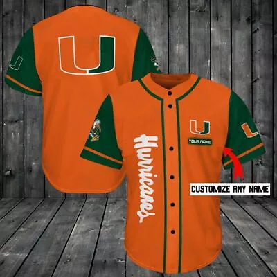 Miami Hurricanes Baseball Jersey Shirt Personalized Gift For Football Lover • $35.99