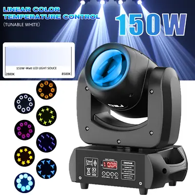 150W 8Prism Moving Head LED Light RGBW Gobo Beam DMX DJ Party KTV Stage Lights • $109.99
