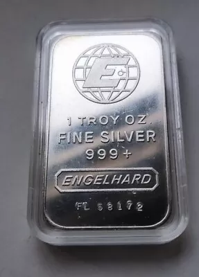 1oz Engelhard Vintage Fine Silver 999 Bullion Bar Rare  • £36.99