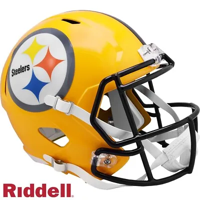 Pittsburgh Steelers Gold Throwback SPEED Full Size Replica Football Helmet • $149.95