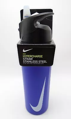 $19.95 • Buy Nike SS Hypercharge Straw Insulate Water Bottle Steel 24oz