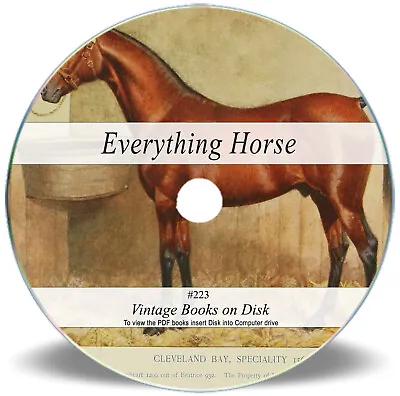 Rare Horse Books On DVD -Training Riding Schooling Behaviour Farrier Shoeing 223 • £4.30