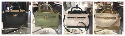 Michael Kors Reed Womens Large Satchel Shoulder Handbag Tote Crossbody Messenger • $195
