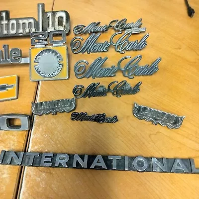 Lot Of 37 Vintage Car Pick Up Truck Emblems. Chevy Chevrolet Charger Malibu. • $164.99