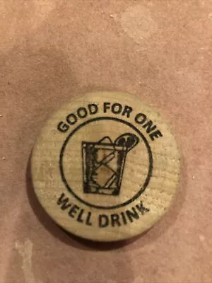 Mickey’s Tavern Wooden Good For One Well Drink Token Nashville TN • $1.99