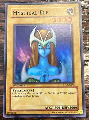 Yu-Gi-Oh! TCG Mystical Elf Legend Of Blue Eyes White Dragon LOB-062 1st Edition • $65