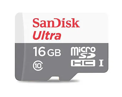 SanDisk 16GB Class10 UHS-1 Micro SD Micro SDHC Memory Card 80MB/s ULTRA GRAY • $5.25