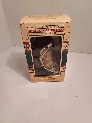 Vintage 1988 ENESCO Treasury Of Christmas Time Out In Original Box Lot #514 • $3.99