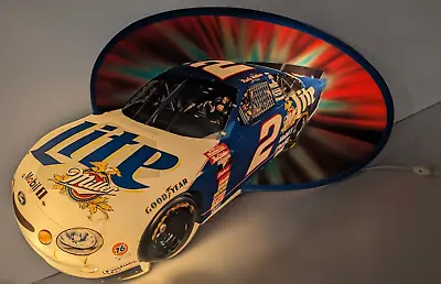 Miller Lite Beer 3D #2 Rusty Wallace Nascar Racing Car Lighted Sign 30x34  • $99.99