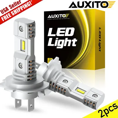 2X AUXITO H7 LED Headlight Bulb Kit High Low Beam 6500K Super White 20000LM 120W • $24.99