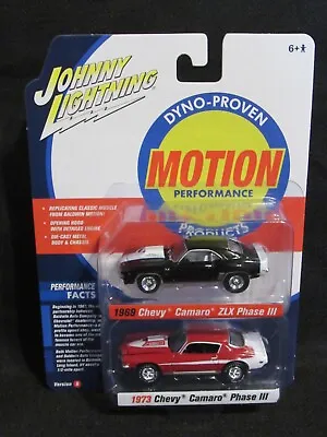 Johnny Lightning Motion Performance 69 Camaro ZLX & 73 Camaro Phase III KG838 • $15.95