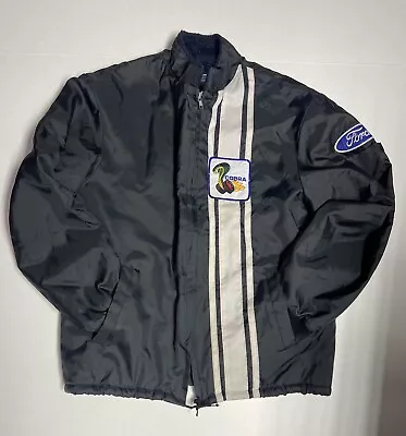 Vintage 90s FORD Mustang Shelby Cobra Racing Bomber Jacket Size Would Fit M-L • $200