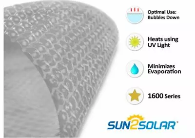 Sun2Solar 1600 Series Clear Rectangle Swimming Pool Solar Covers - (Choose Size) • $279.92