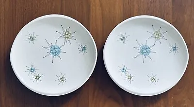 Set Of 2 Franciscan Atomic Starburst MCM 8” Salad Or Dessert Plate • $68