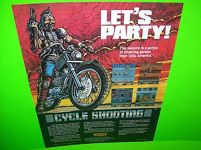 CYCLE SHOOTING + NY Captor 1986 Video Arcade Game Flyer Vintage Retro Promo Art  • $17.85