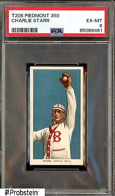 T206 Charlie Starr Boston Piedmont 350 Subjects PSA 6 EX-MT • $224.50