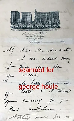  Minnie Maddern  Fiske - Letter - Signed - Vanity Fair - Tess - Mark Twain • $125