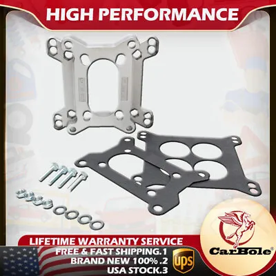 Reference 1932 Carburetor Adapter 4bbl Square Plate Spread Bore Carter Quadrajet • $22.99