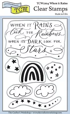 Crafter's Workshop Clear Stamps 4 X6 -When It Rains TCW2204 • £11.96