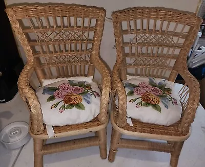 American Girl Doll AG  2 Wicker  Chairs  • $10
