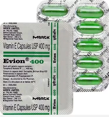 £2.99 • Buy 10 X Vitamin E Evion 400mg Capsules For Glowing Face Strong Hair Nails UK Seller