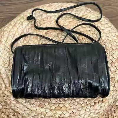 Vintage Danielle Nicole Black Eel Skin Crossbody Bag • $29