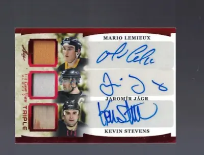 2022-23 Leaf In The Game Used Jagr Mario Lemieux Stevens Patch Auto #1/3 !!!! • $299.99