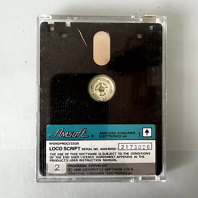 AMSOFT Compact Floppy Disc Loco Script Word Processor & CP/M Plus Utilities • $23.45