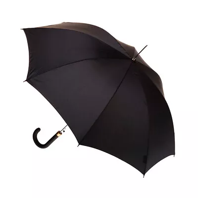 Clifton Men’s Auto Open Walking Wind Resistant Umbrella Leatherette Handle Black • $26