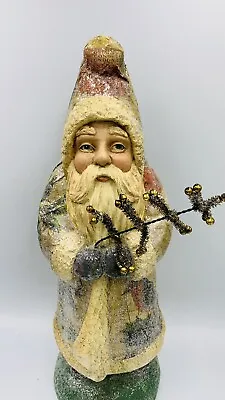 Vtg MidWest Of Cannon Falls 16” Old World Santa Decoupage Christmas Sculpture • $78.50