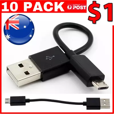 10 Pack SHORT 10cm MICRO USB Cable Charging Sync Samsung S7 S6 Note 5 4 Android  • $8.95