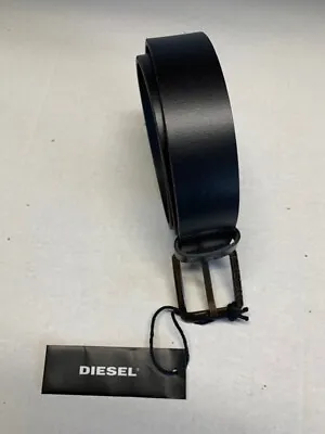 DIESEL Mens Leather Belt Size 28 (EU70) Black New W/tags • $24.95